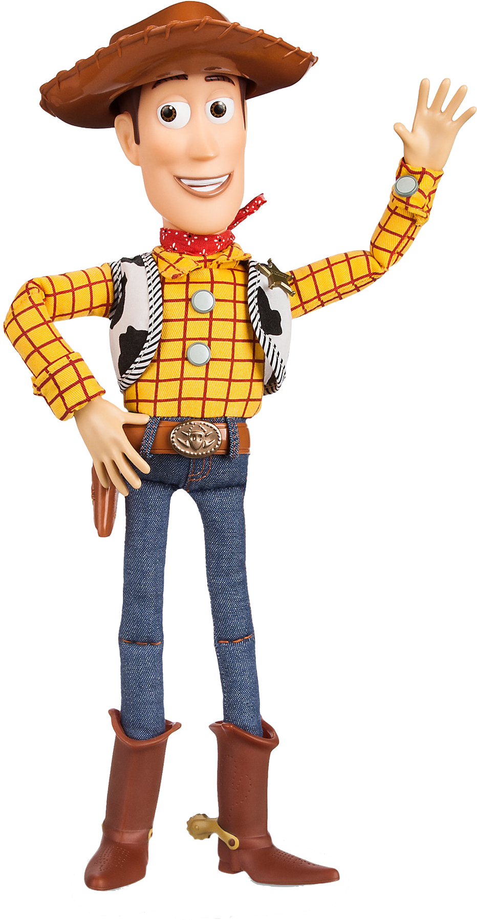 Friendly Cowboy Character Waving PNG Image