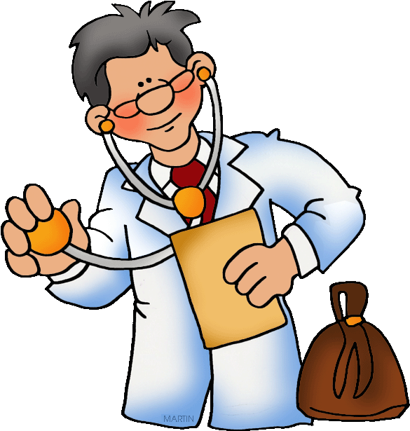 Friendly Doctor Cartoon Clipart PNG Image