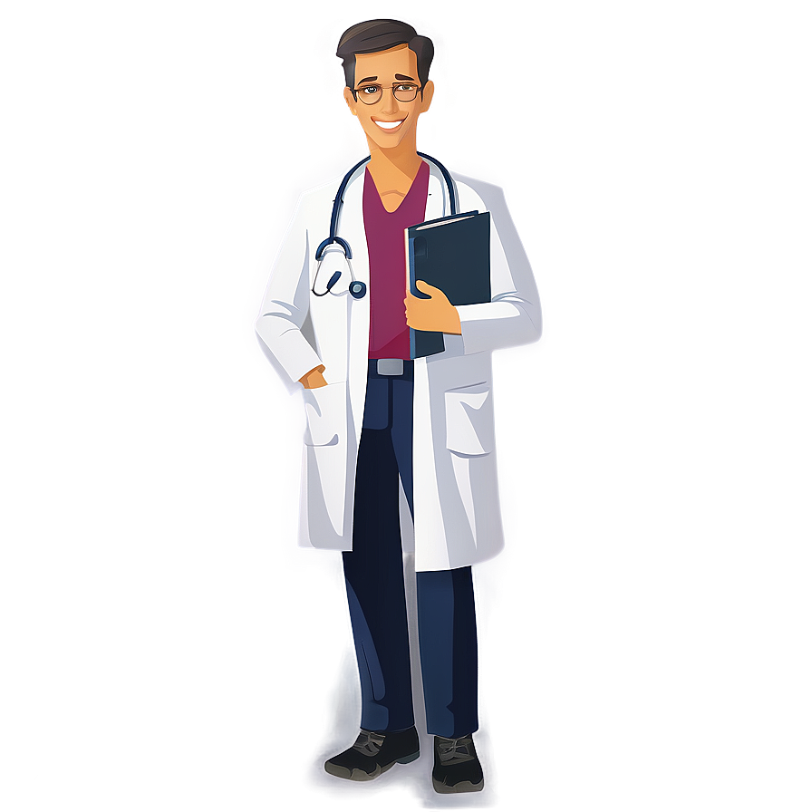 Friendly Doctor Cartoon Png Etm PNG Image