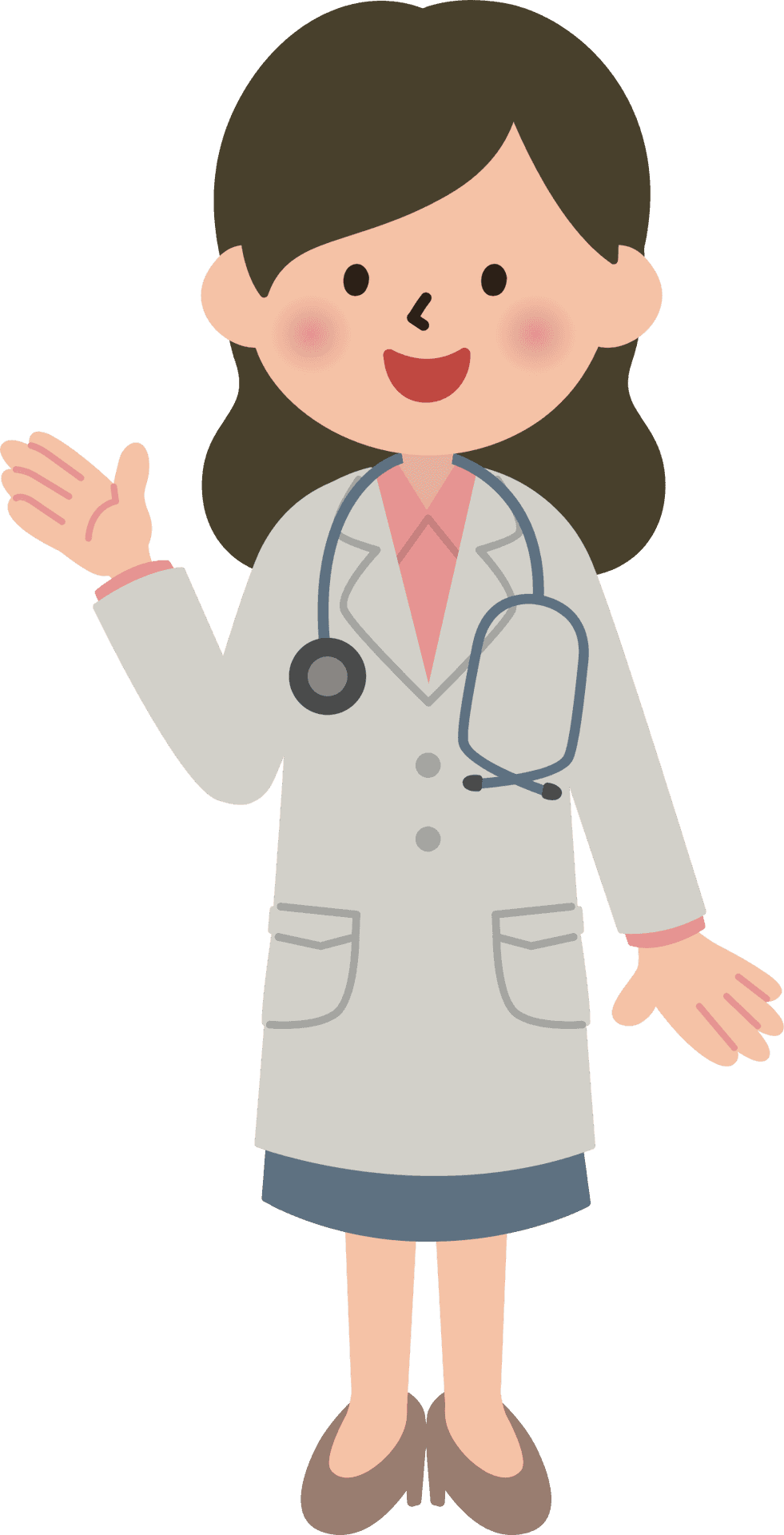 Friendly Female Doctor Clipart PNG Image