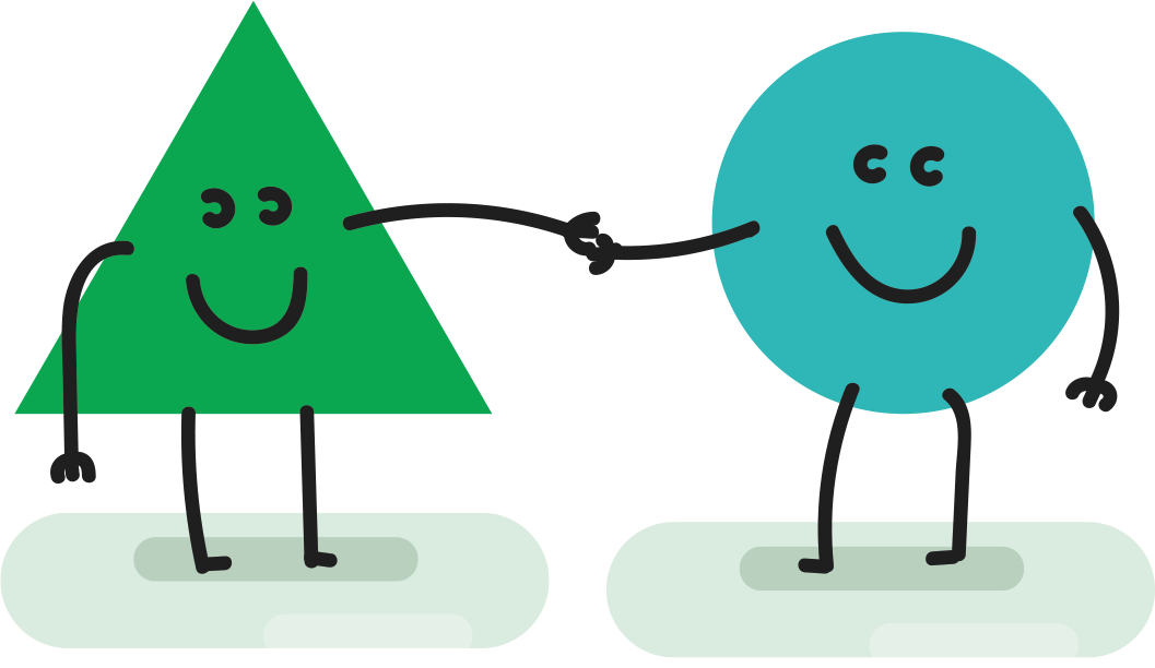 Friendly Shapes High Five PNG Image