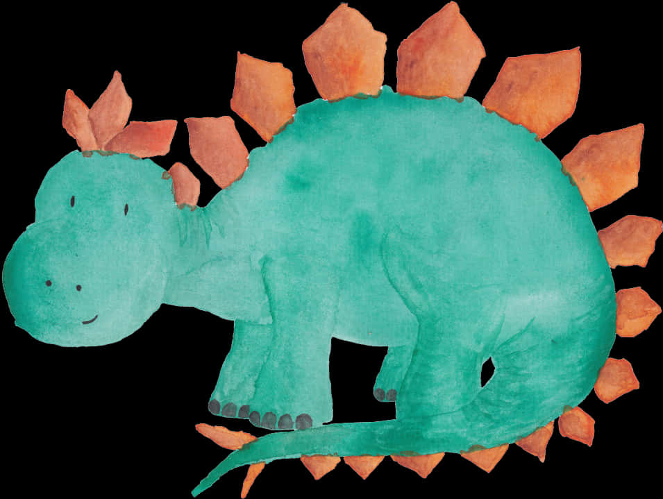 Friendly_ Stegosaurus_ Artwork PNG Image