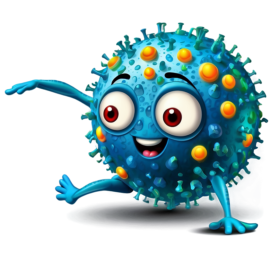 Friendly Virus Cartoon Png Lbp12 PNG Image