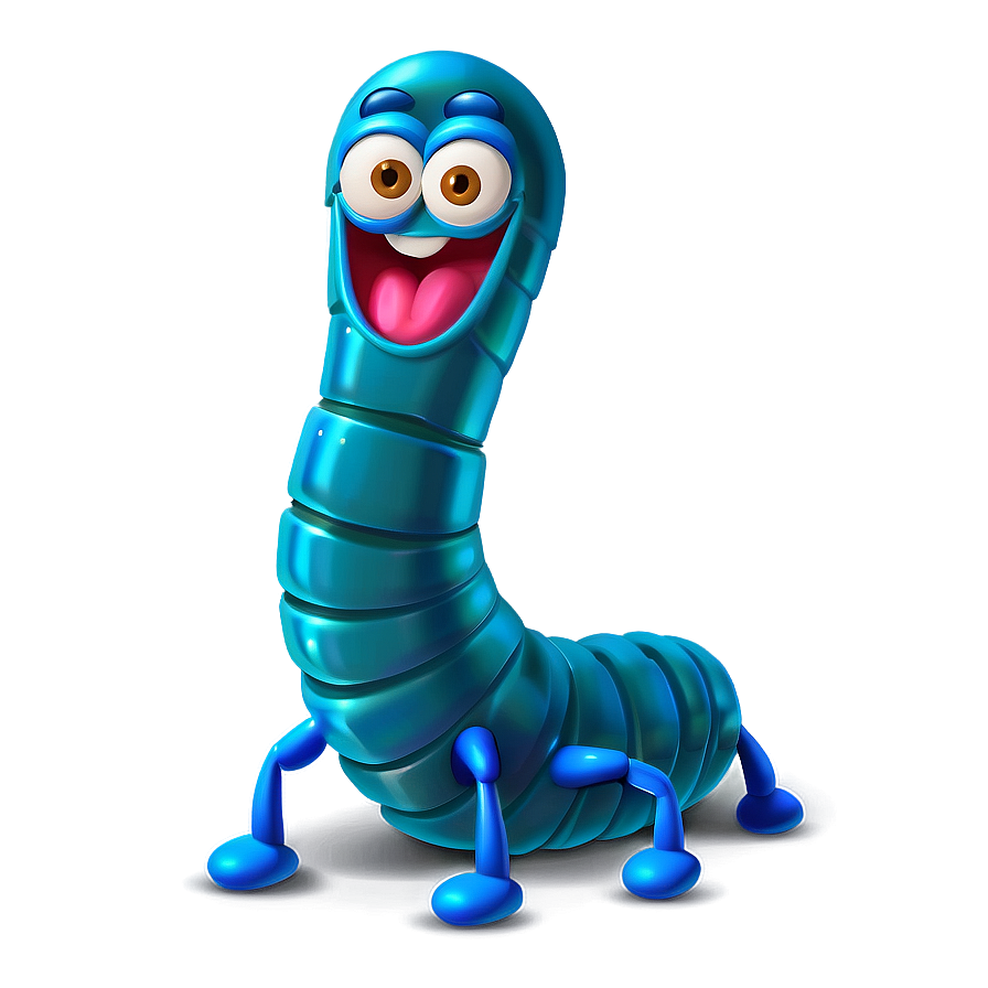 Friendly Worm Character Png Fdu89 PNG Image