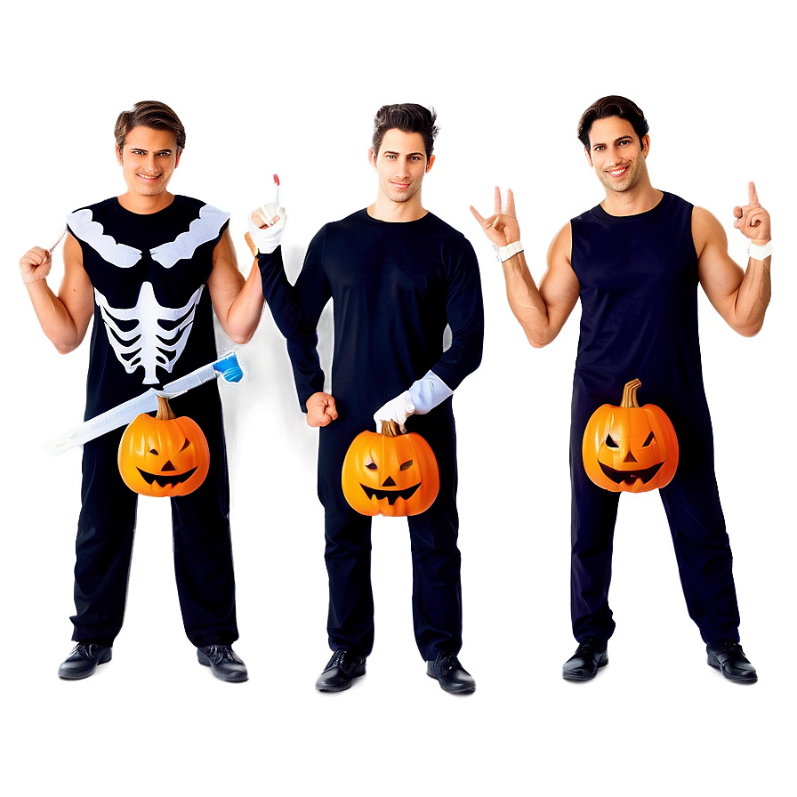 Friends In Halloween Costumes Png 05212024 PNG Image