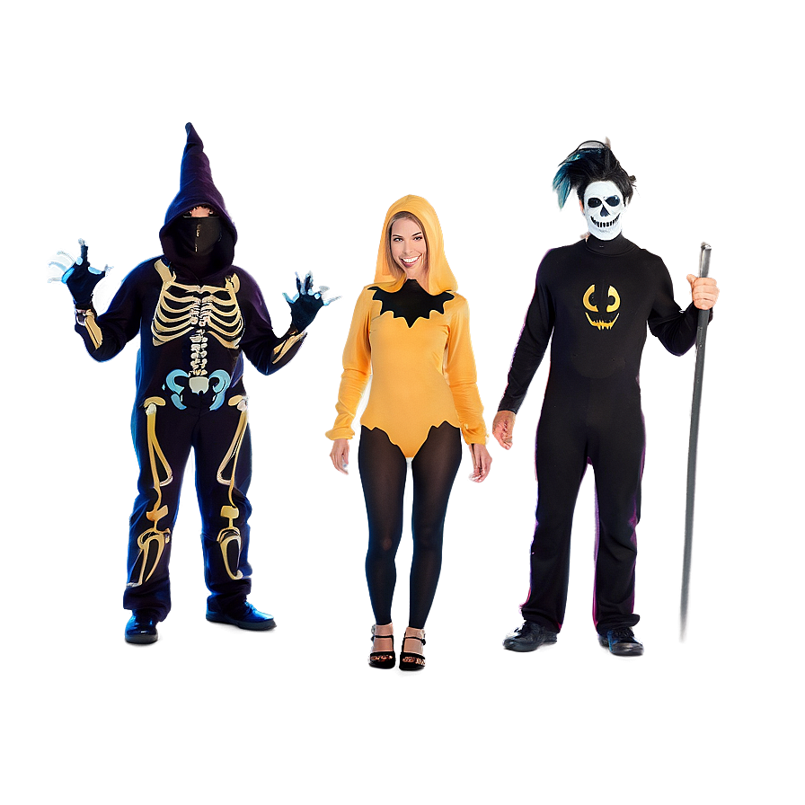 Friends In Halloween Costumes Png 05212024 PNG Image