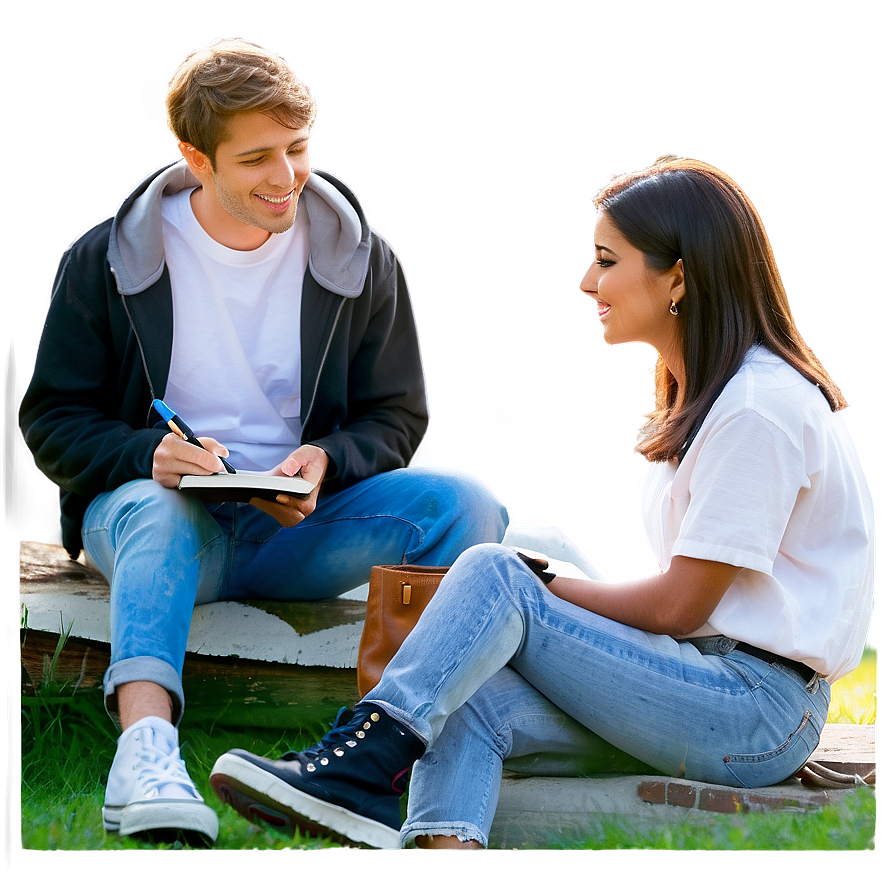 Friends Studying Together Png Ycj PNG Image