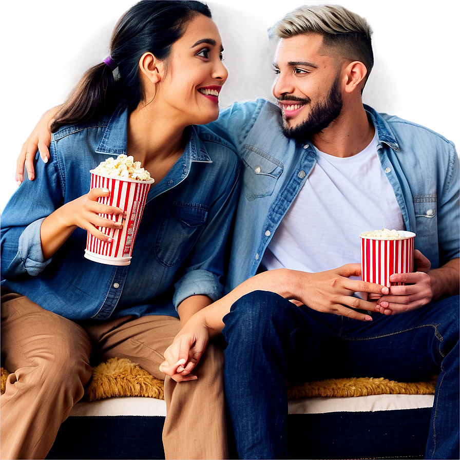 Friends Watching Movie Png Mix PNG Image