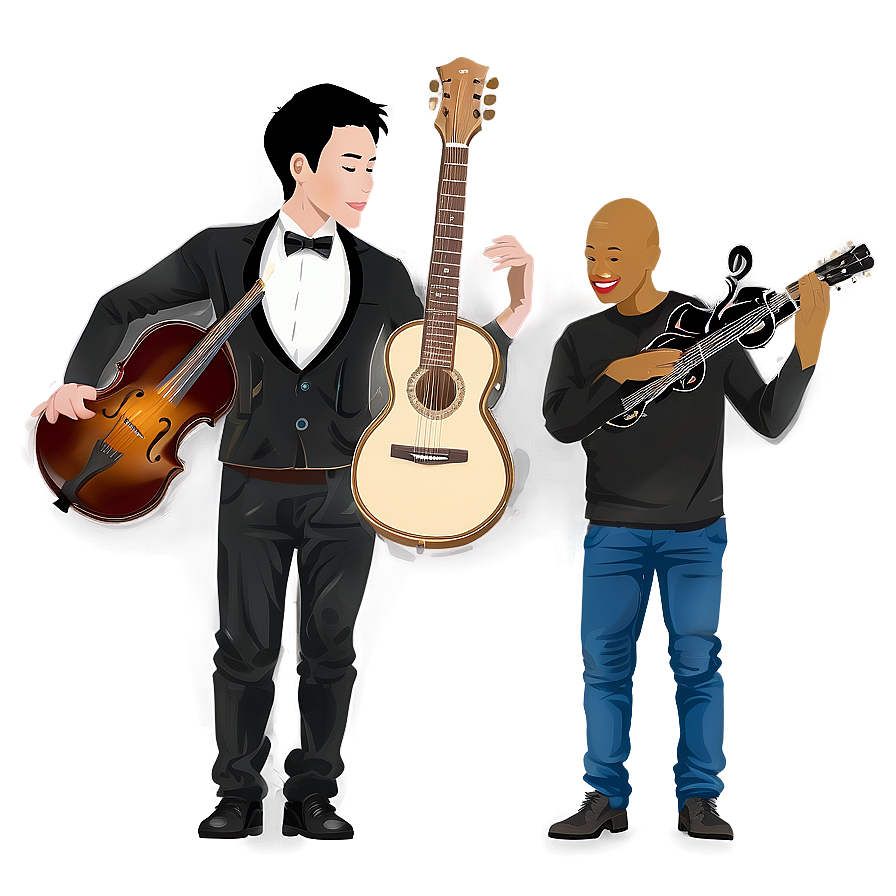 Friends With Instruments Png Ksp80 PNG Image