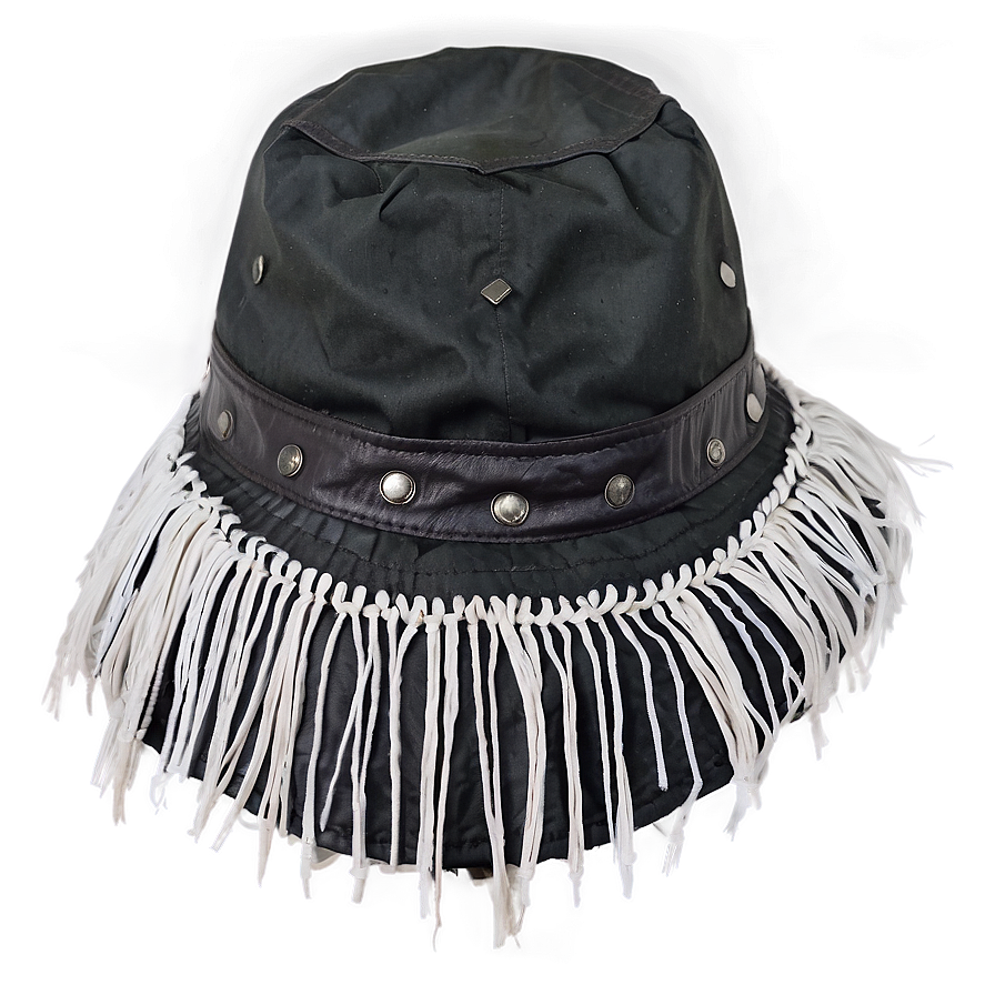 Fringed Bucket Hat Png 3 PNG Image