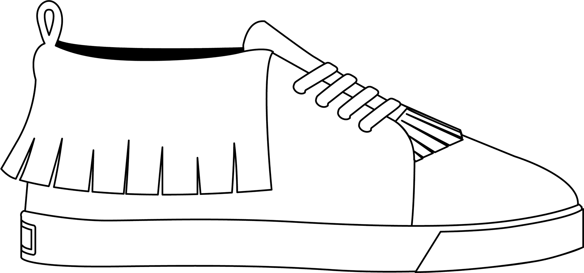 Fringed Sneaker Vector Illustration PNG Image