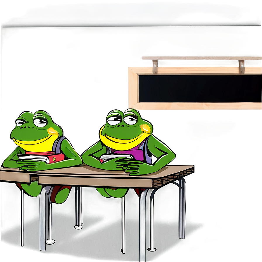 Frog At School Cartoon Png 06272024 PNG Image