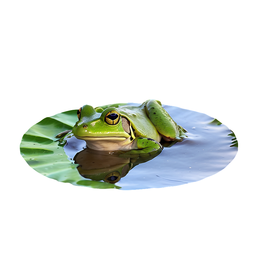 Frog In Pond Scenery Png Epa28 PNG Image