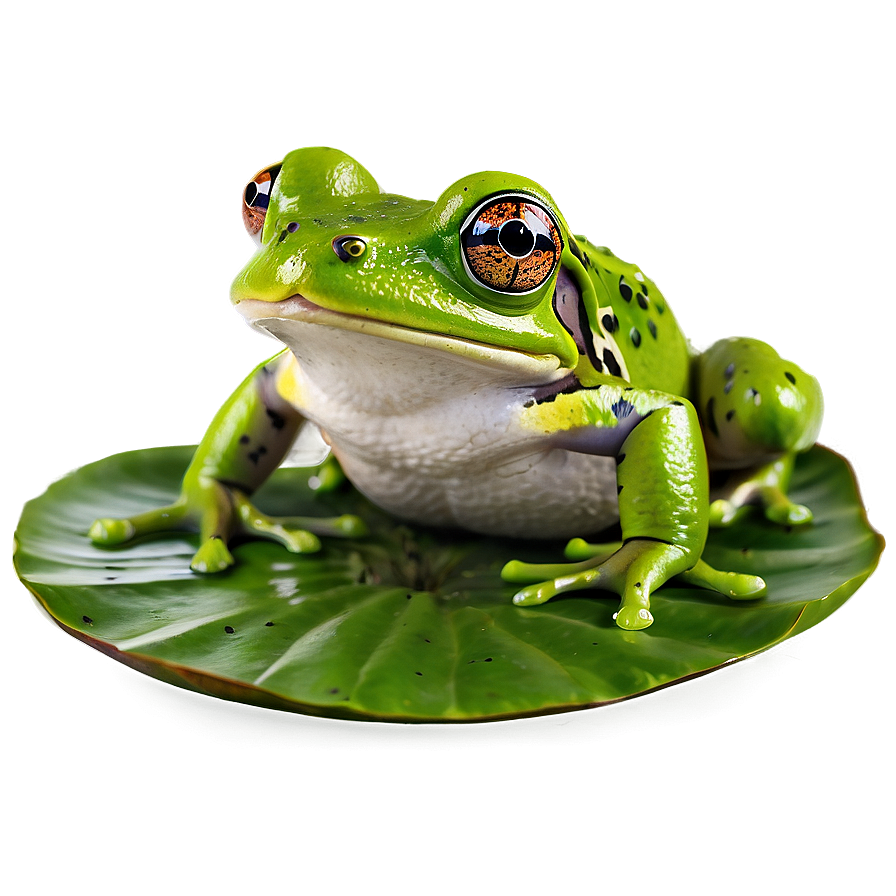 Frog On Lily Pad Png Aqf PNG Image