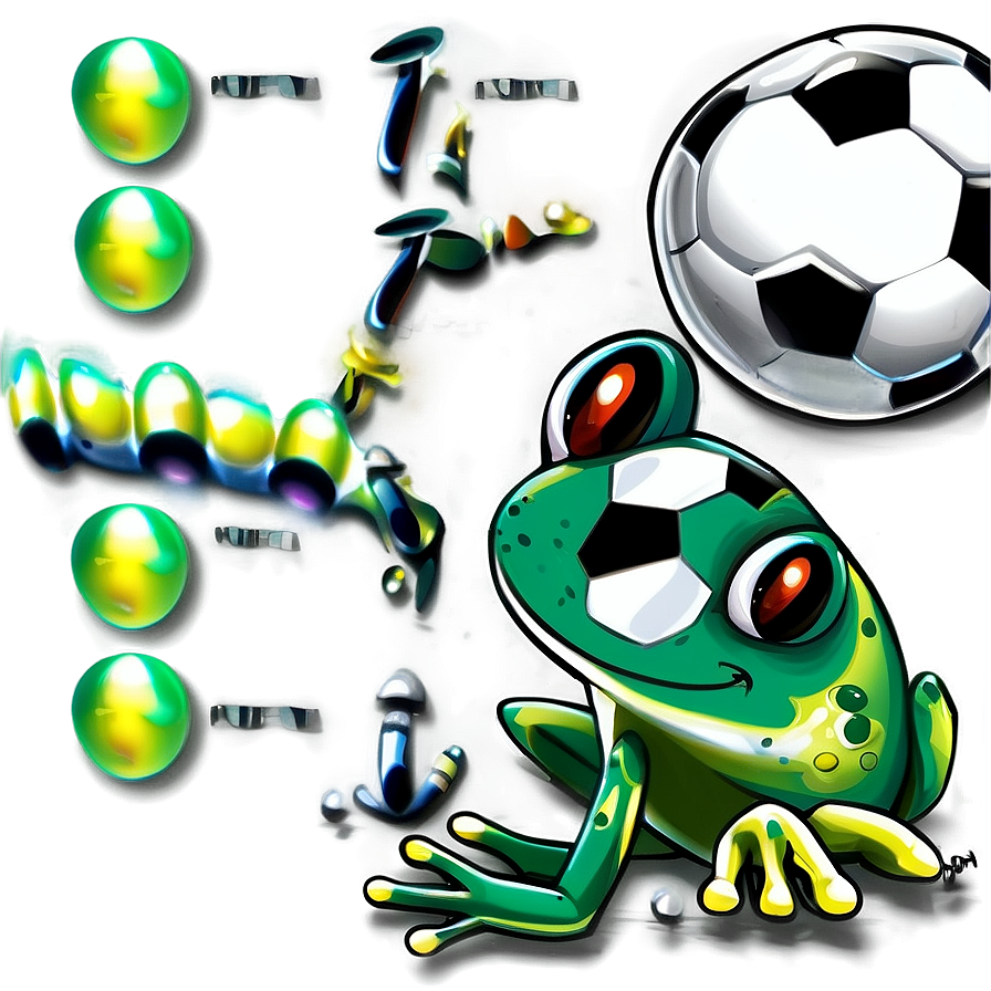 Frog Playing Soccer Cartoon Png 06272024 PNG Image