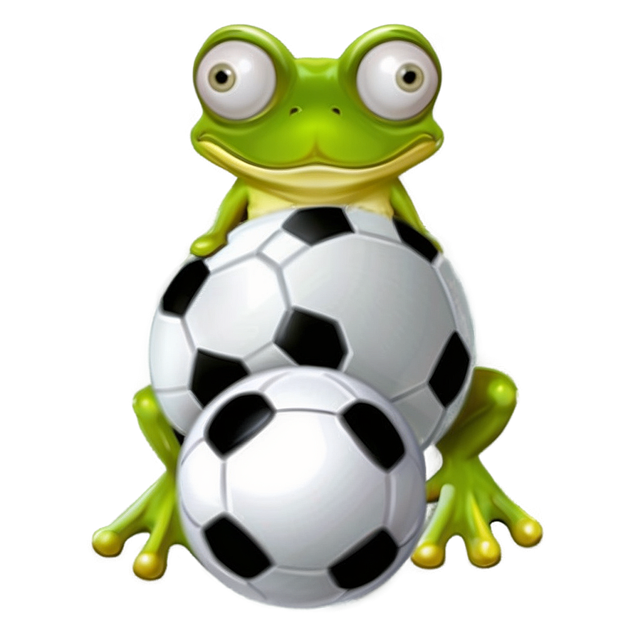 Frog Playing Soccer Cartoon Png 06272024 PNG Image