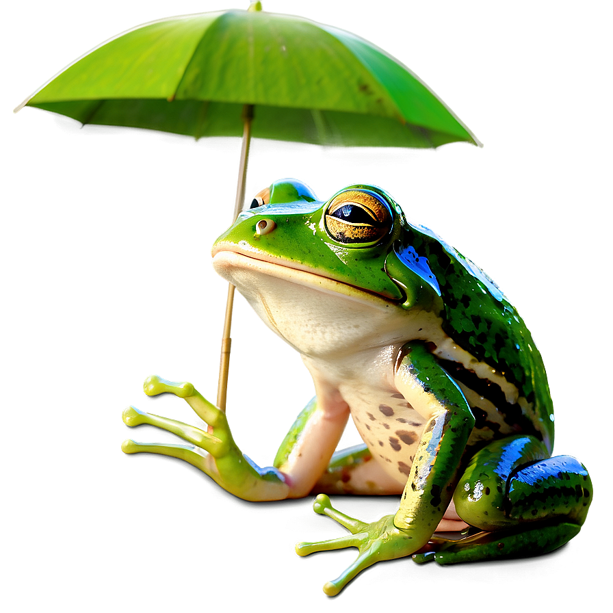 Frog Under Umbrella Png 06212024 PNG Image