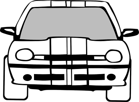 Front View Car Silhouette PNG Image