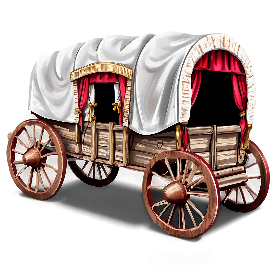 Frontier Covered Wagon Sketch Png Hbf PNG Image