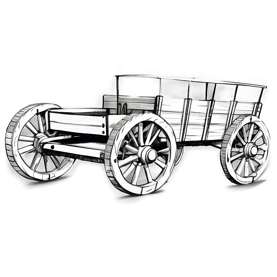 Frontier Covered Wagon Sketch Png Lyc41 PNG Image