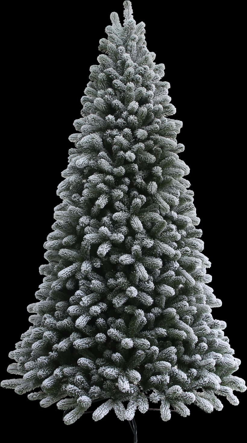 Frosted Artificial Christmas Tree PNG Image