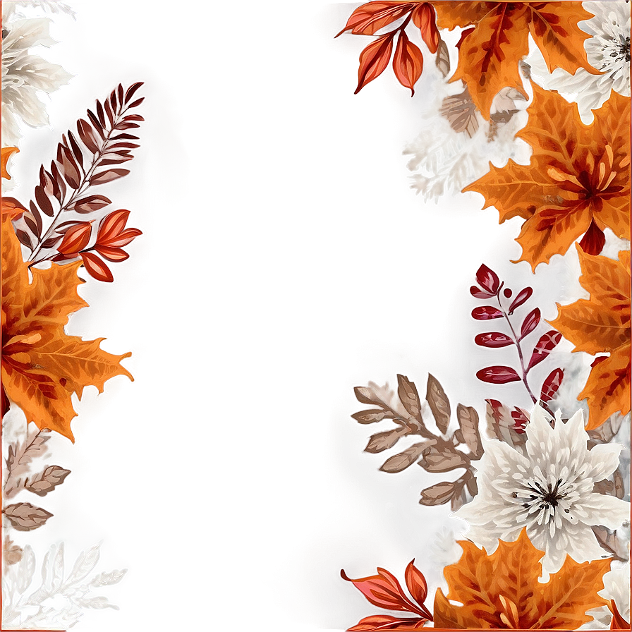 Frosted Autumn Blooms Png 4 PNG Image