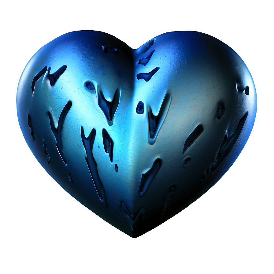 Frosty Blue Heart Icon Png Mia PNG Image