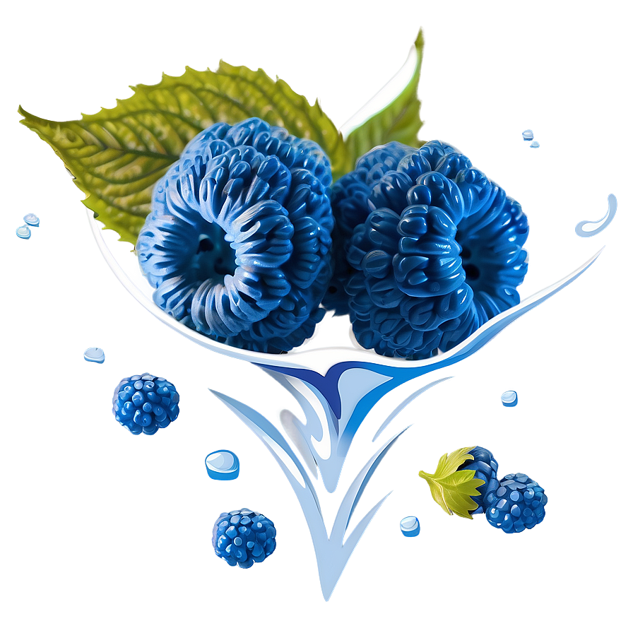 Frosty Blue Raspberry Png 8 PNG Image