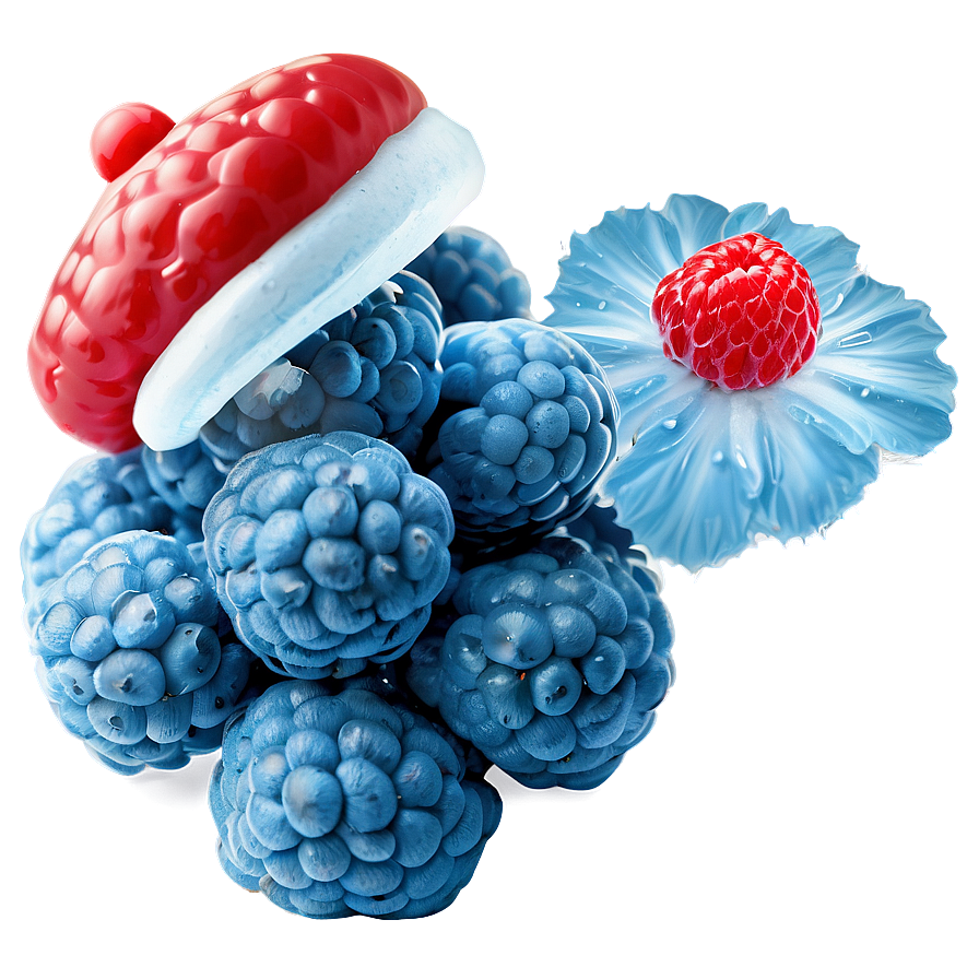 Frosty Blue Raspberry Png Dwc PNG Image