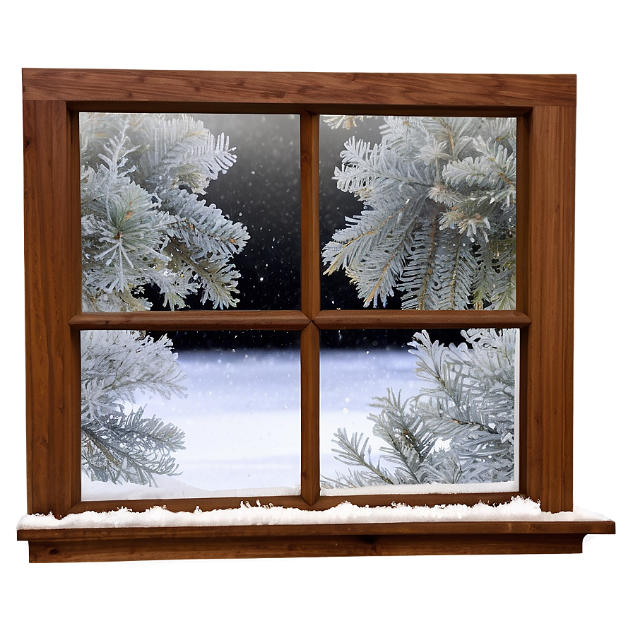 Frosty December Window Png Spt PNG Image