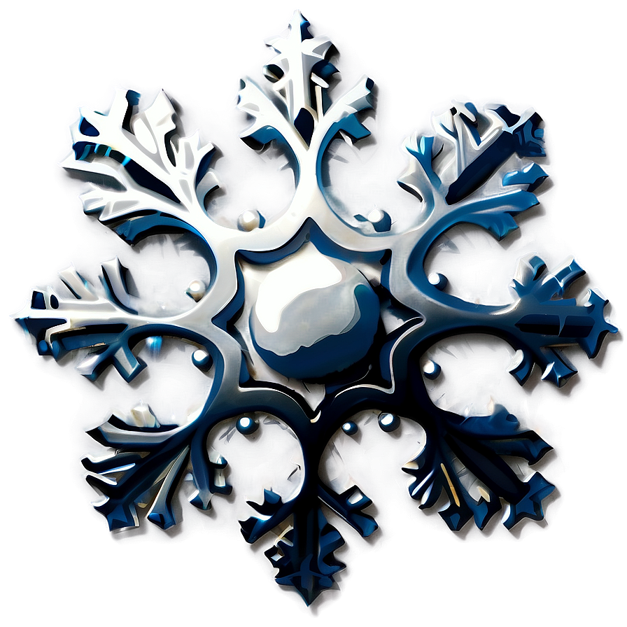 Frosty Noel Snowflake Png Akr5 PNG Image