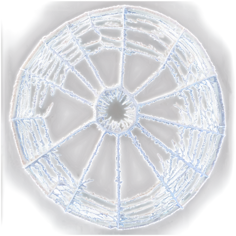 Frosty Spider Web Art PNG Image