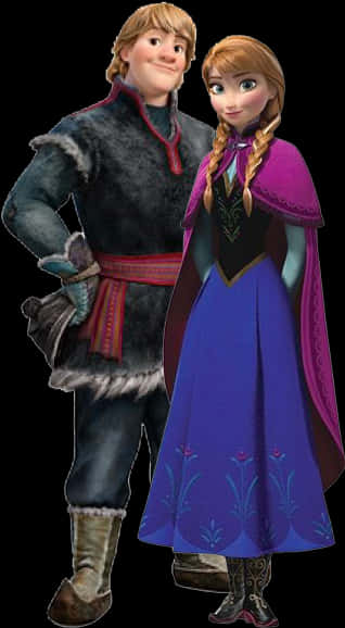 Frozen Annaand Kristoff Together PNG Image