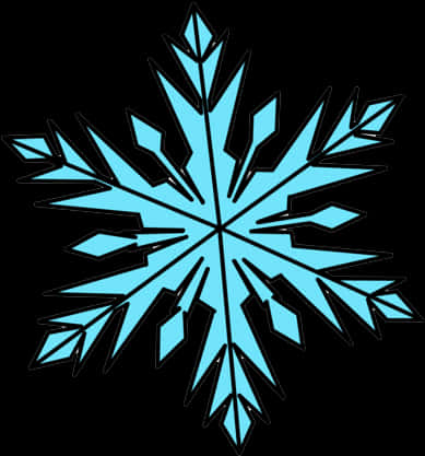 Frozen Blue Snowflake Graphic PNG Image