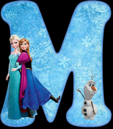 Frozen Characters Letter M PNG Image