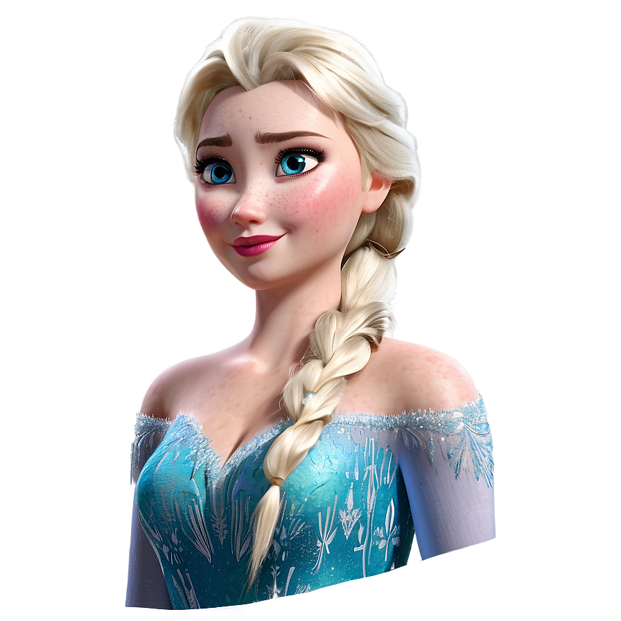 Frozen Elsa Portrait Png Onb PNG Image