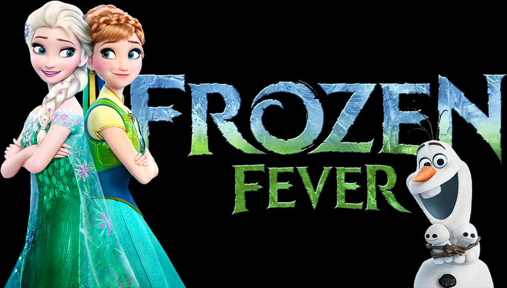 Frozen Fever Characters Promotional Artwork PNG Image