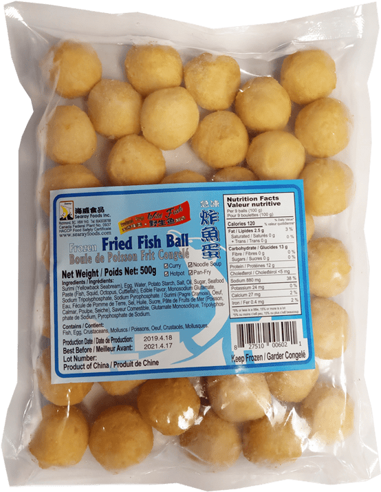 Frozen Fried Fish Balls Package PNG Image