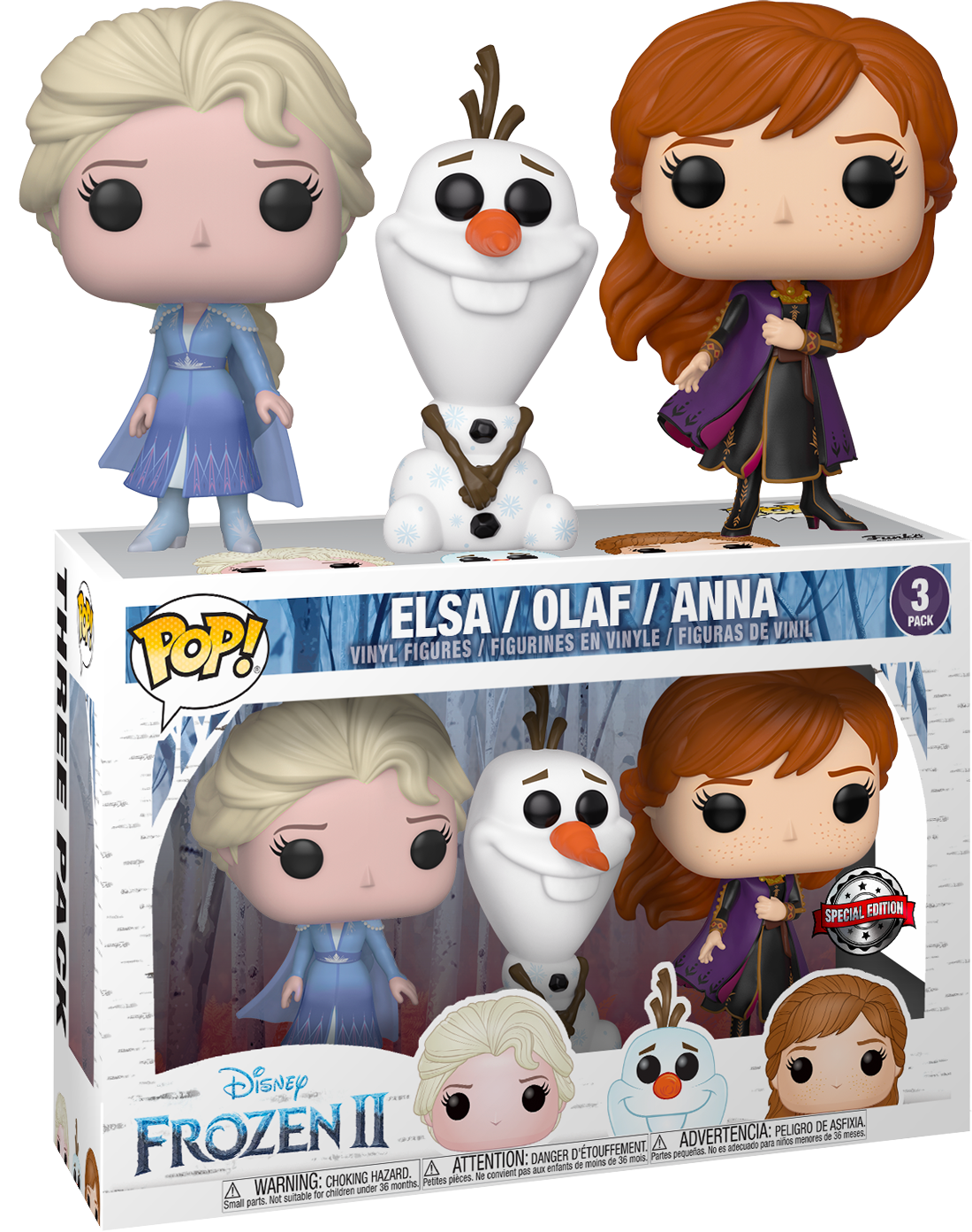 Frozen I I Elsa Olaf Anna Funko Pop Figures PNG Image