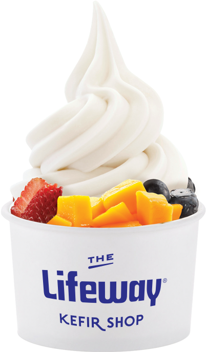 Frozen Kefir With Fruit Toppings PNG Image