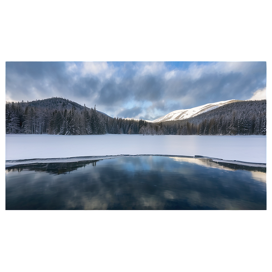 Frozen Lake In Winter Png Pfw79 PNG Image