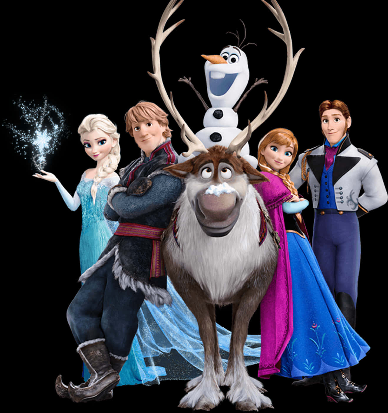 Frozen Main Characters Pose PNG Image