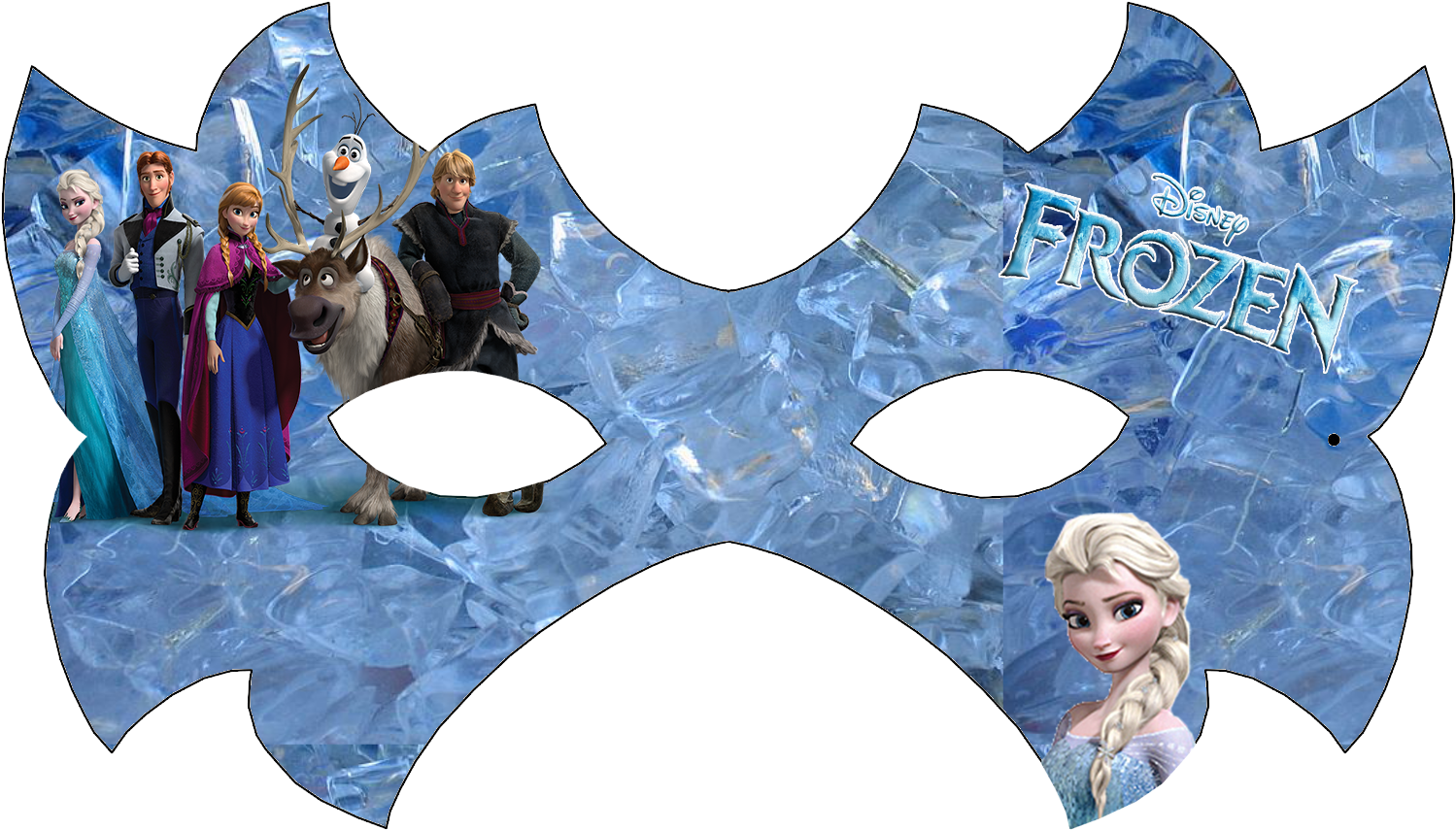 Frozen Movie Characters Ice Background PNG Image