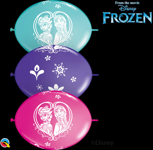 Frozen Movie Themed Balloons PNG Image