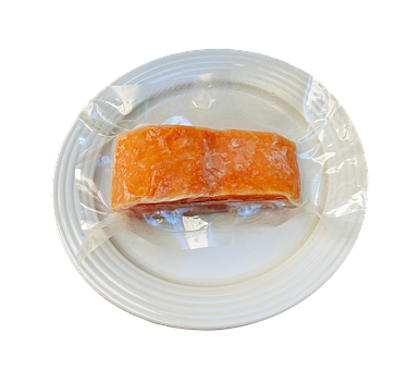 Frozen Salmon Filleton Plate PNG Image