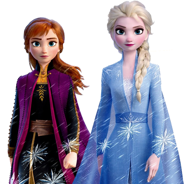 Frozen Sisters Elsaand Anna PNG Image