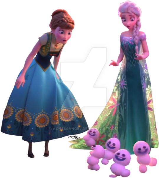 Frozen Sistersand Snowgies PNG Image