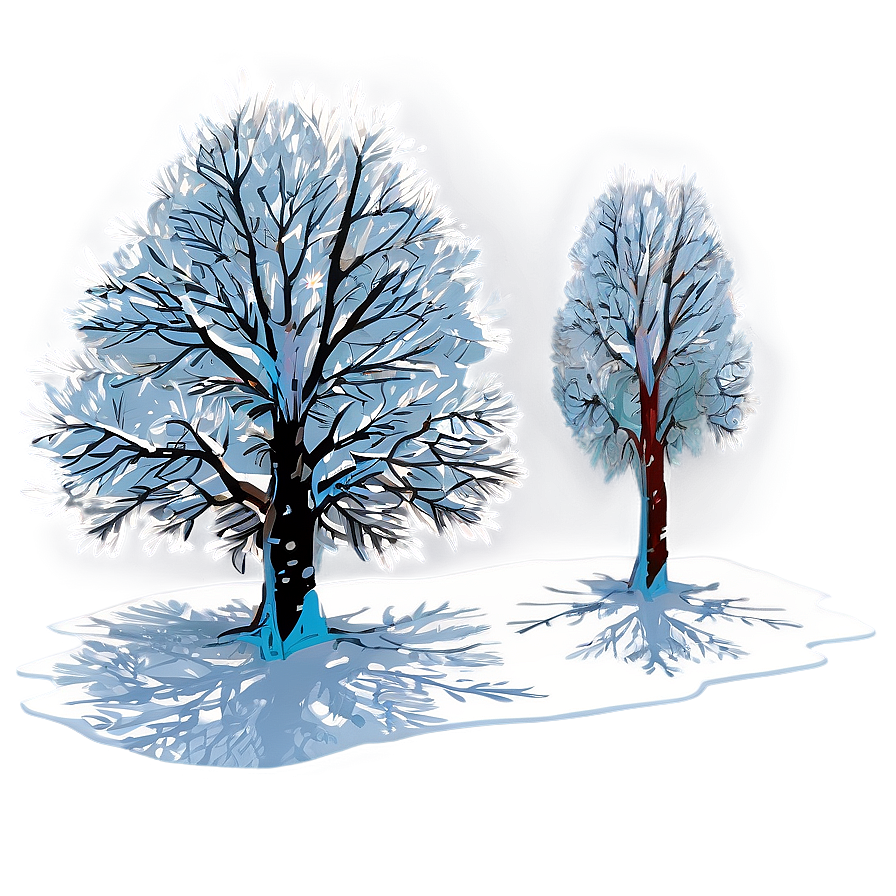 Frozen Snow Trees Png 06292024 PNG Image