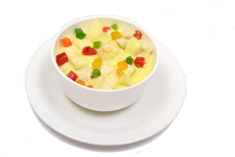 Fruit Custard Dessert Bowl PNG Image