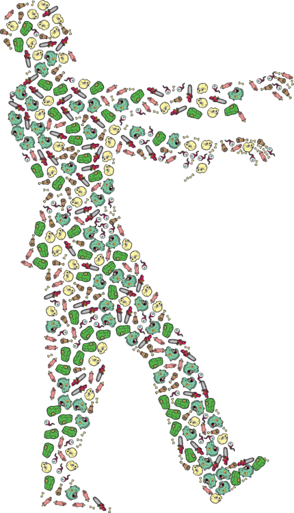 Fruit Patterned Dancer Silhouette PNG Image